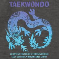 Taekwondo TKD Tae Kwon Do Dragon Art Martial Arts Graphic Vector Backpack