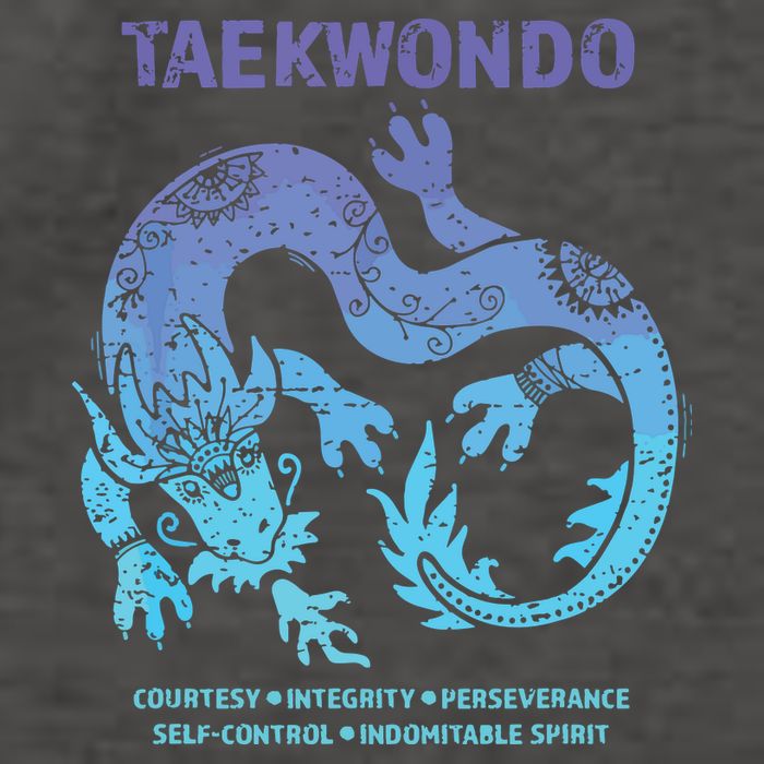 Taekwondo TKD Tae Kwon Do Dragon Art Martial Arts Graphic Vector Backpack