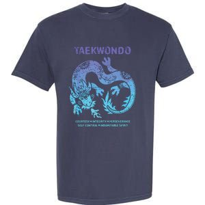 Taekwondo TKD Tae Kwon Do Dragon Art Martial Arts Graphic Garment-Dyed Heavyweight T-Shirt