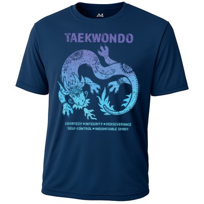 Taekwondo TKD Tae Kwon Do Dragon Art Martial Arts Graphic Cooling Performance Crew T-Shirt