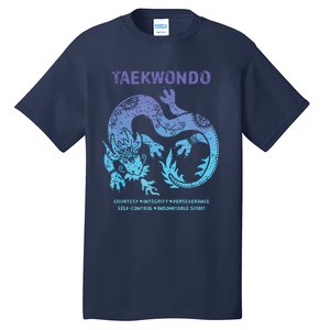 Taekwondo TKD Tae Kwon Do Dragon Art Martial Arts Graphic Tall T-Shirt