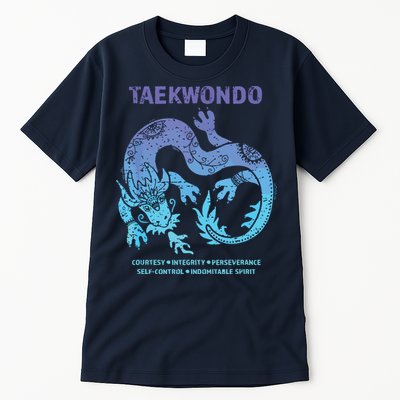Taekwondo TKD Tae Kwon Do Dragon Art Martial Arts Graphic Tall T-Shirt