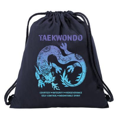 Taekwondo TKD Tae Kwon Do Dragon Art Martial Arts Graphic Drawstring Bag