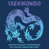 Taekwondo TKD Tae Kwon Do Dragon Art Martial Arts Graphic Drawstring Bag