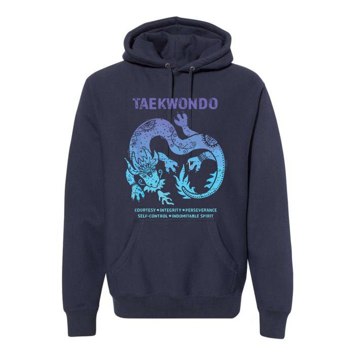 Taekwondo TKD Tae Kwon Do Dragon Art Martial Arts Graphic Premium Hoodie