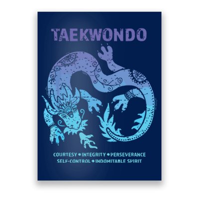 Taekwondo TKD Tae Kwon Do Dragon Art Martial Arts Graphic Poster