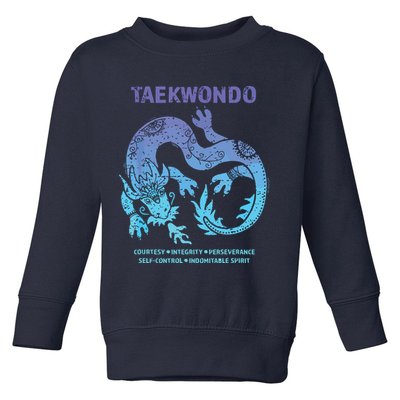 Taekwondo TKD Tae Kwon Do Dragon Art Martial Arts Graphic Toddler Sweatshirt
