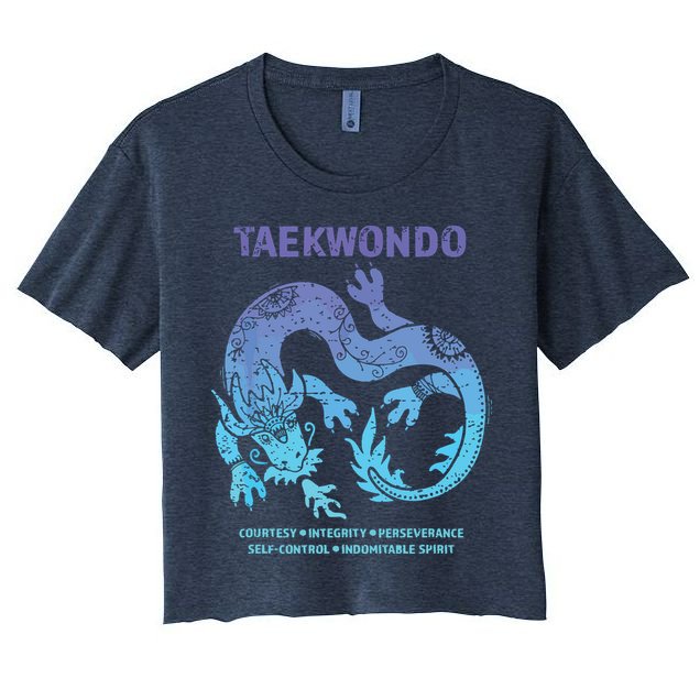 Taekwondo TKD Tae Kwon Do Dragon Art Martial Arts Graphic Crop Top