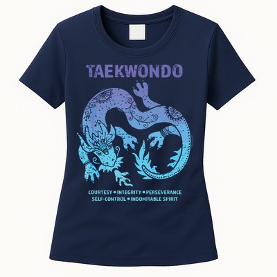 Taekwondo TKD Tae Kwon Do Dragon Art Martial Arts Graphic Womens T-Shirt