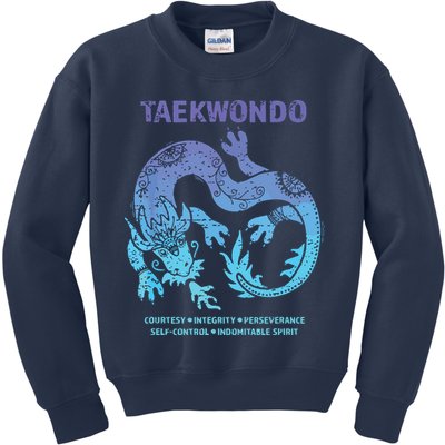 Taekwondo TKD Tae Kwon Do Dragon Art Martial Arts Graphic Kids Sweatshirt