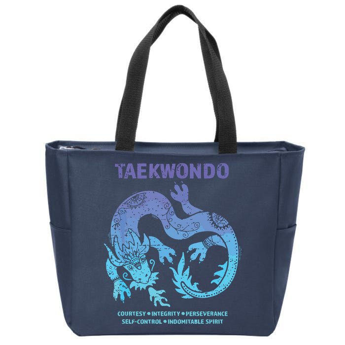 Taekwondo TKD Tae Kwon Do Dragon Art Martial Arts Graphic Zip Tote Bag
