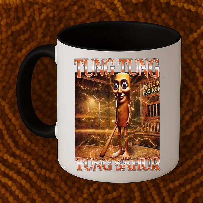 Tung Tung Tung Sahur Funny Brainrot Meme Italian Mug