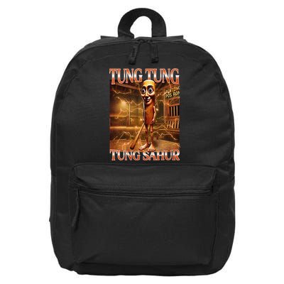 Tung Tung Tung Sahur Funny Brainrot Meme Italian 16 in Basic Backpack