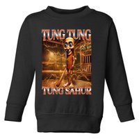 Tung Tung Tung Sahur Funny Brainrot Meme Italian Toddler Sweatshirt