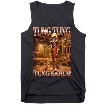 Tung Tung Tung Sahur Funny Brainrot Meme Italian Tank Top