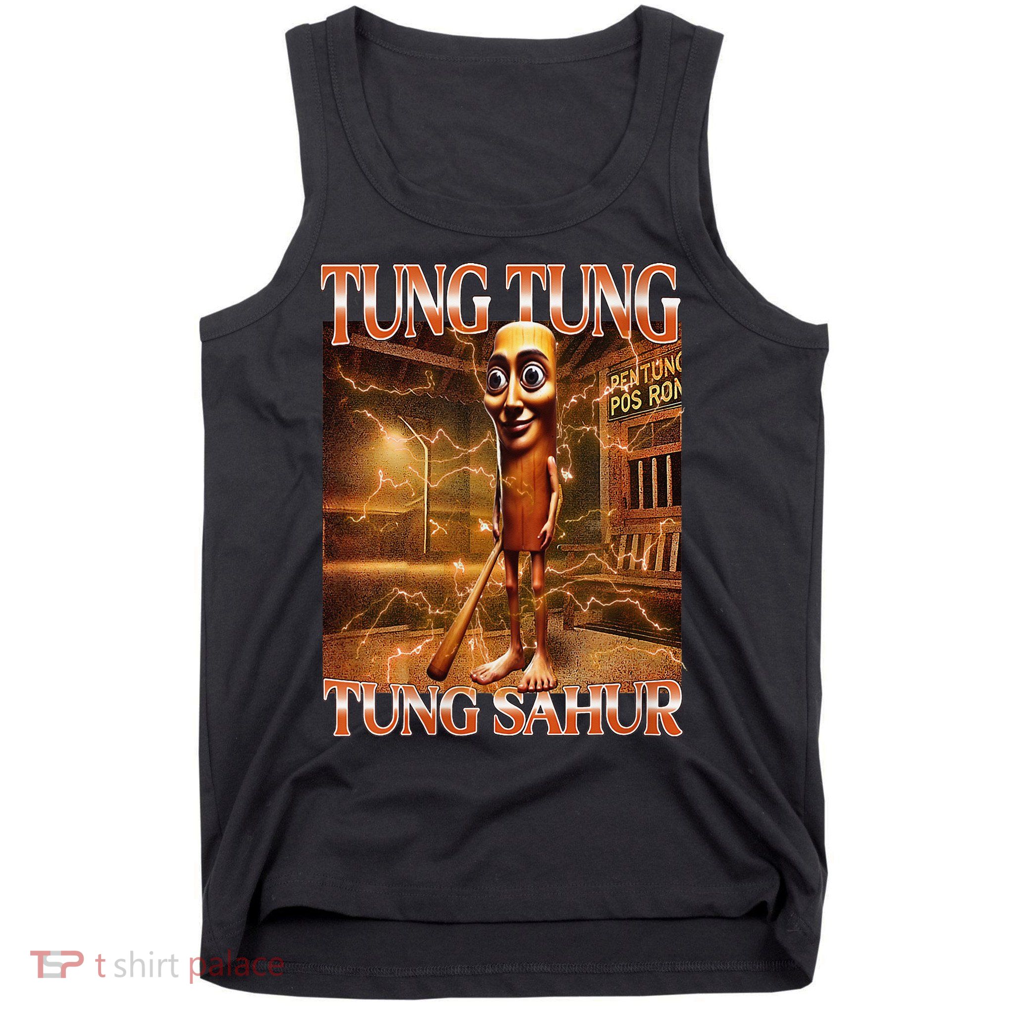 Tung Tung Tung Sahur Funny Brainrot Meme Italian Tank Top
