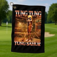 Tung Tung Tung Sahur Funny Brainrot Meme Italian Golf Towel