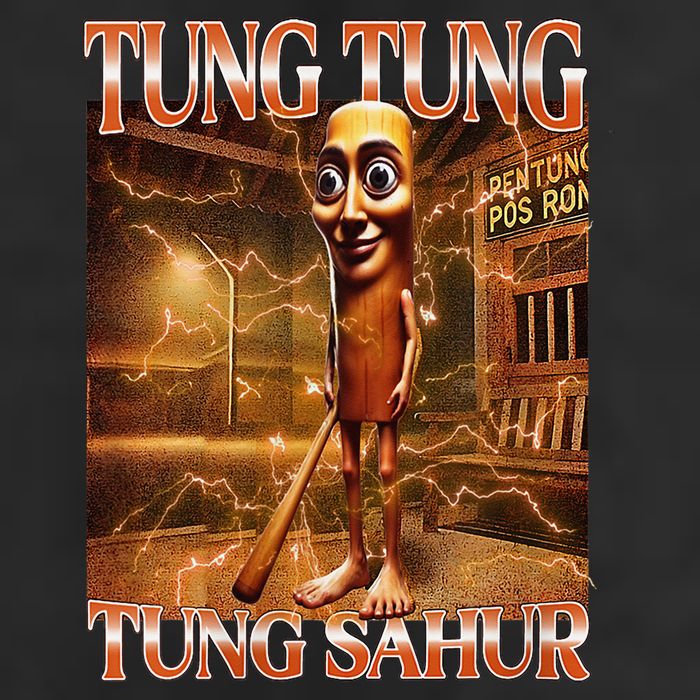 Tung Tung Tung Sahur Funny Brainrot Meme Italian Golf Towel