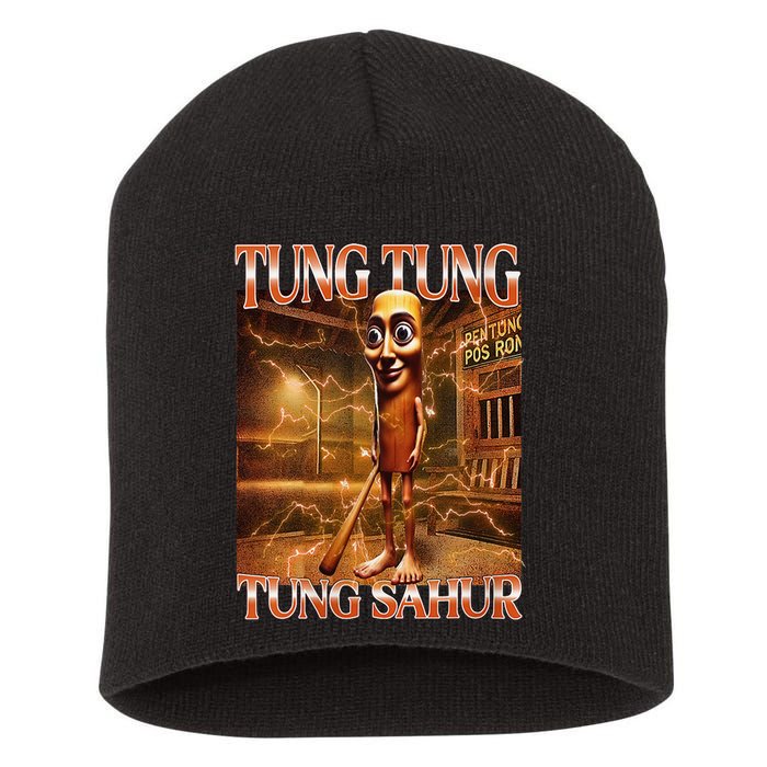 Tung Tung Tung Sahur Funny Brainrot Meme Italian Short Acrylic Beanie