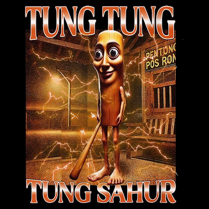Tung Tung Tung Sahur Funny Brainrot Meme Italian Short Acrylic Beanie