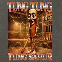 Tung Tung Tung Sahur Funny Brainrot Meme Italian Cotton Canvas Backpack