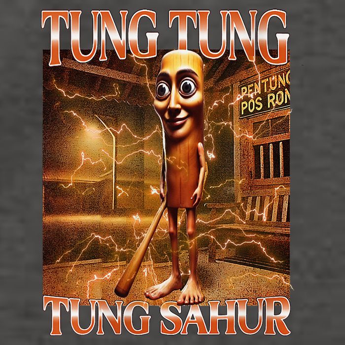 Tung Tung Tung Sahur Funny Brainrot Meme Italian Vector Backpack
