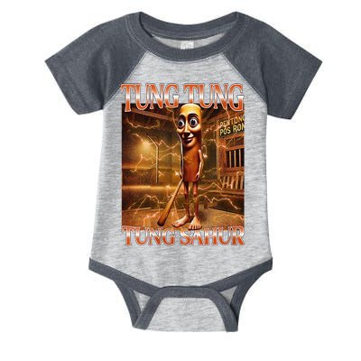 Tung Tung Tung Sahur Funny Brainrot Meme Italian Infant Baby Jersey Bodysuit