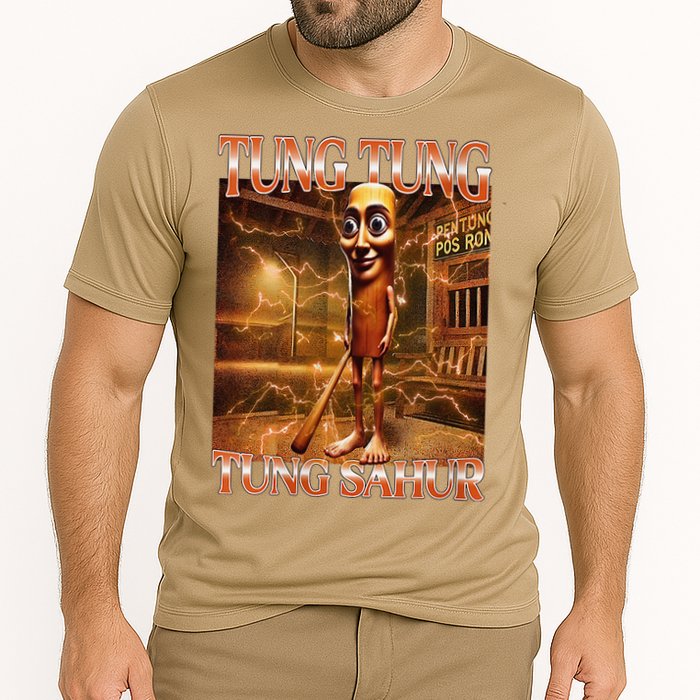 Tung Tung Tung Sahur Funny Brainrot Meme Italian Performance Shirt