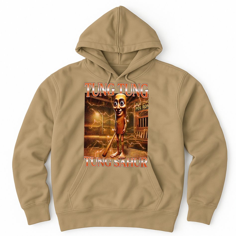 Tung Tung Tung Sahur Funny Brainrot Meme Italian Hoodie