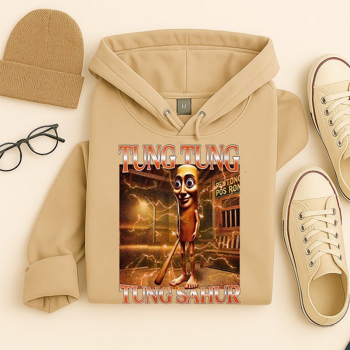 Tung Tung Tung Sahur Funny Brainrot Meme Italian Hoodie