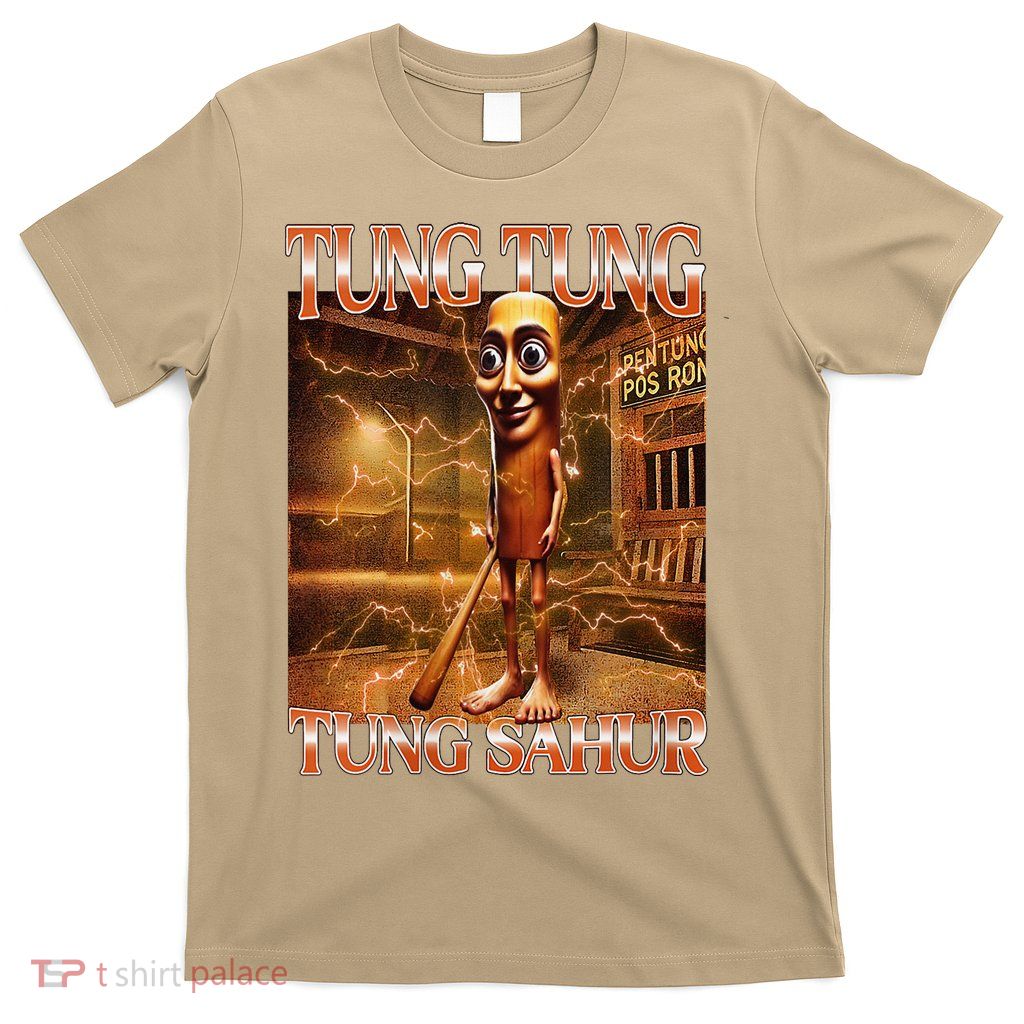 Tung Tung Tung Sahur Funny Brainrot Meme Italian T-Shirt