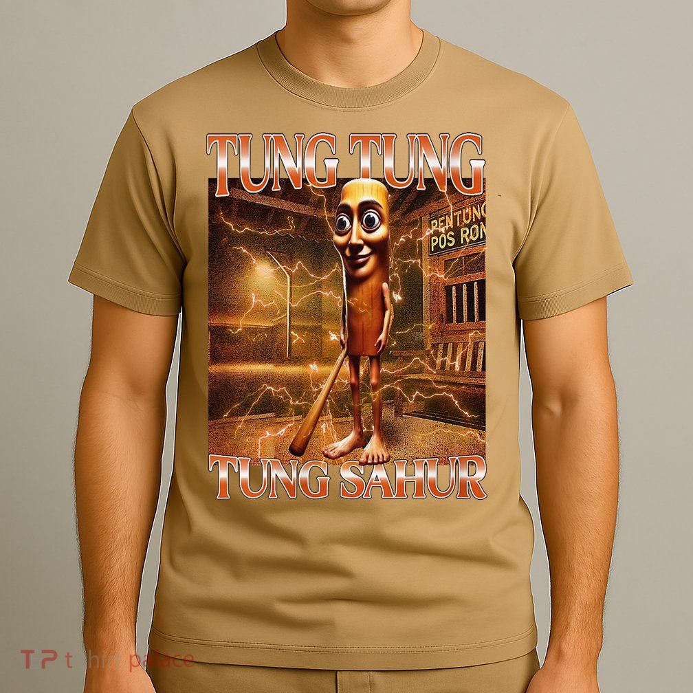 Tung Tung Tung Sahur Funny Brainrot Meme Italian T-Shirt