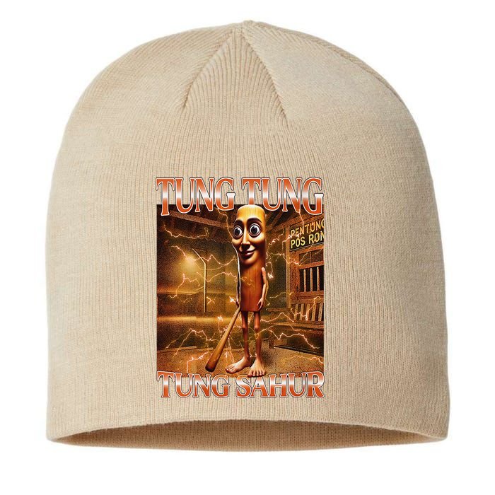 Tung Tung Tung Sahur Funny Brainrot Meme Italian Sustainable Beanie