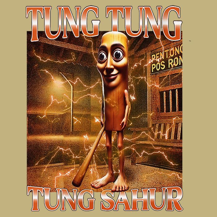 Tung Tung Tung Sahur Funny Brainrot Meme Italian Sustainable Beanie