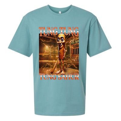 Tung Tung Tung Sahur Funny Brainrot Meme Italian Sueded Cloud Jersey T-Shirt
