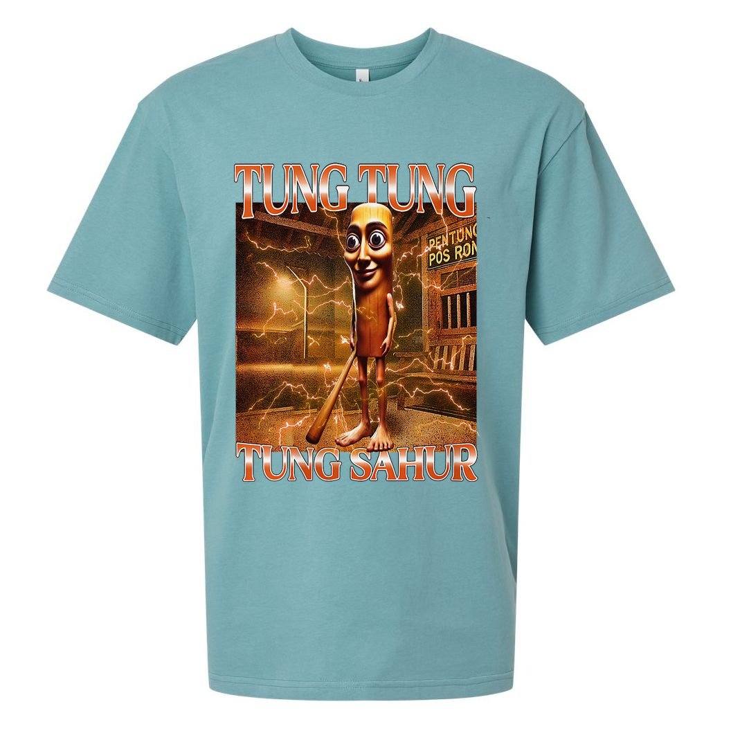 Tung Tung Tung Sahur Funny Brainrot Meme Italian Sueded Cloud Jersey T-Shirt