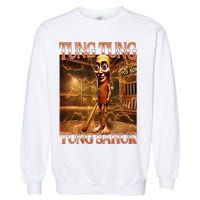Tung Tung Tung Sahur Funny Brainrot Meme Italian Garment-Dyed Sweatshirt