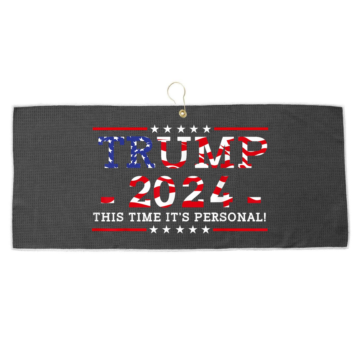 This Time Trump 2024 Large Microfiber Waffle Golf Towel