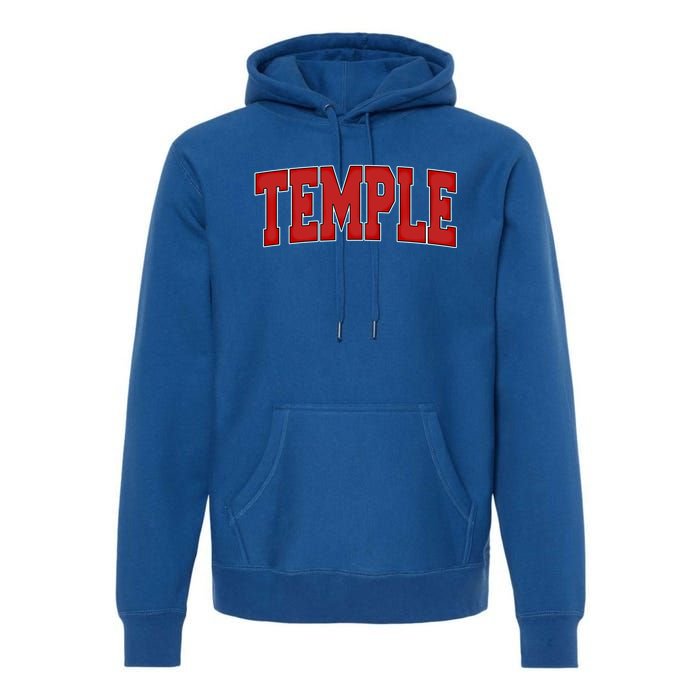 Temple Tx Texas Varsity Style Usa Vintage Sports Great Gift Premium Hoodie