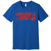 Temple Tx Texas Varsity Style Usa Vintage Sports Great Gift Premium T-Shirt