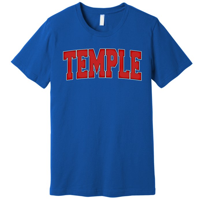 Temple Tx Texas Varsity Style Usa Vintage Sports Great Gift Premium T-Shirt