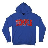 Temple Tx Texas Varsity Style Usa Vintage Sports Great Gift Tall Hoodie