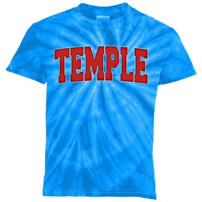 Temple Tx Texas Varsity Style Usa Vintage Sports Great Gift Kids Tie-Dye T-Shirt