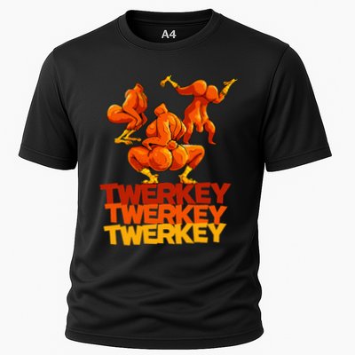 Twerkey Twerking Turkey Funny Thanksgiving Twerk Turkey Performance Shirt