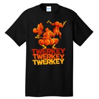 Twerkey Twerking Turkey Funny Thanksgiving Twerk Turkey Tall T-Shirt