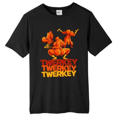 Twerkey Twerking Turkey Funny Thanksgiving Twerk Turkey Tall Fusion ChromaSoft Performance T-Shirt