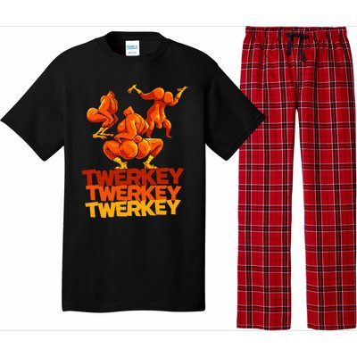 Twerkey Twerking Turkey Funny Thanksgiving Twerk Turkey Pajama Set