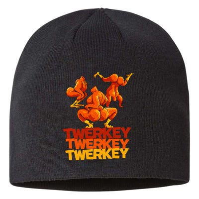 Twerkey Twerking Turkey Funny Thanksgiving Twerk Turkey Sustainable Beanie