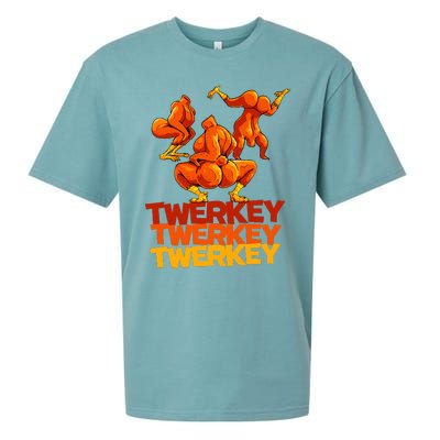 Twerkey Twerking Turkey Funny Thanksgiving Twerk Turkey Sueded Cloud Jersey T-Shirt