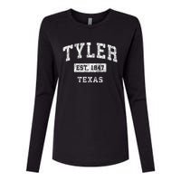 Tyler Texas Tx Vintage Established Sports Womens Cotton Relaxed Long Sleeve T-Shirt